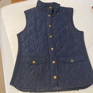 Blue quilted vest